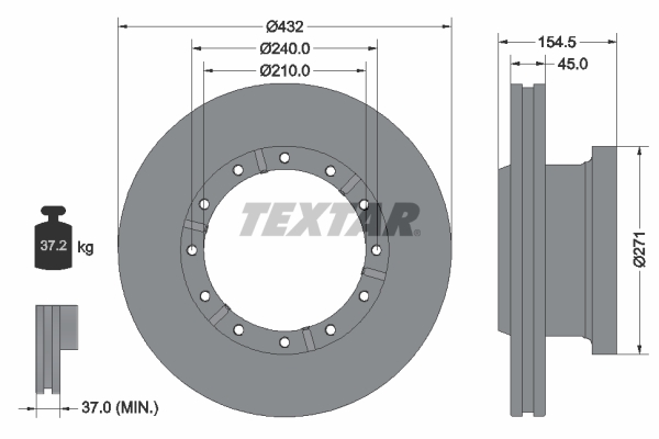 Disc frana TEXTAR 93253000