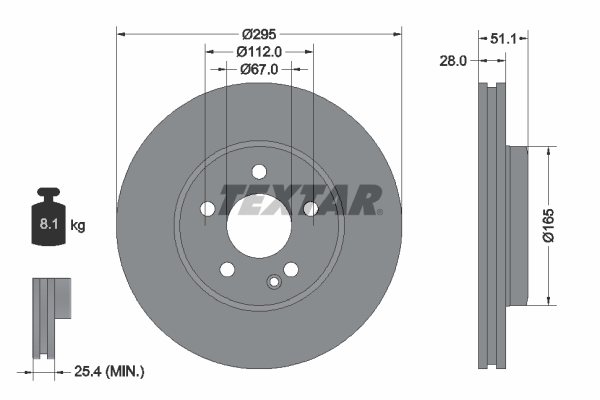 Disc frana TEXTAR 92254803