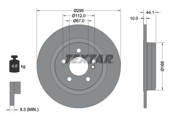 Disc frana TEXTAR 92254903