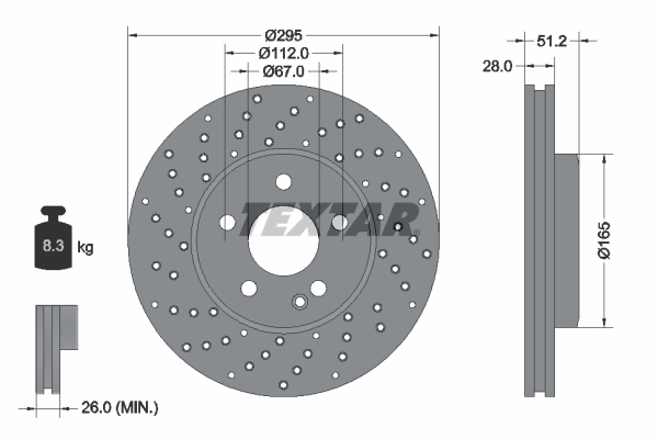 Disc frana TEXTAR 92257505