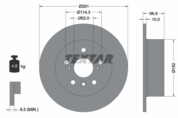 Disc frana TEXTAR 92257803