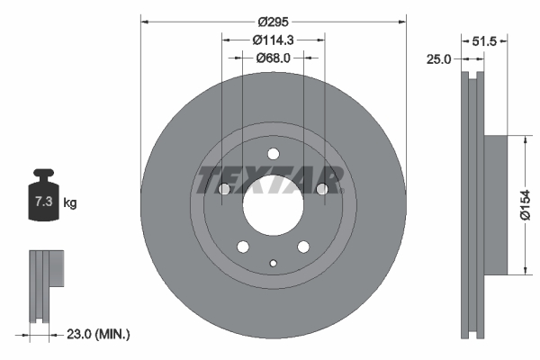 Disc frana TEXTAR 92267603
