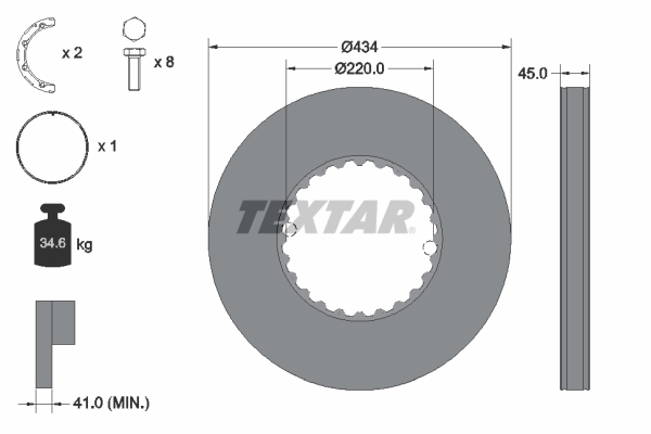 Disc frana TEXTAR 93272100