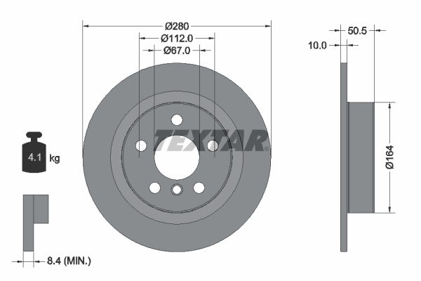 Disc frana TEXTAR 92274603