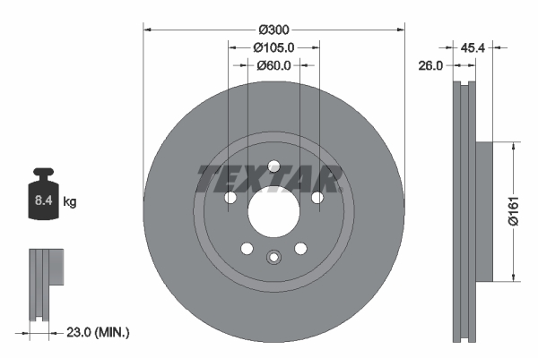 Disc frana TEXTAR 92277203