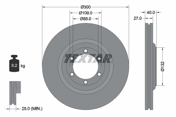 Disc frana TEXTAR 92282403