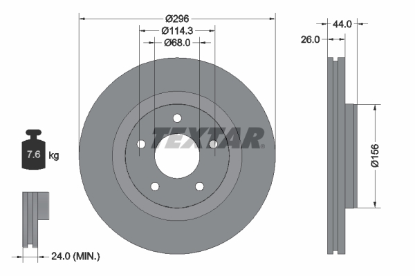 Disc frana TEXTAR 92285905