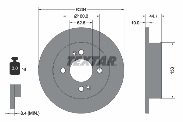 Disc frana TEXTAR 92291603