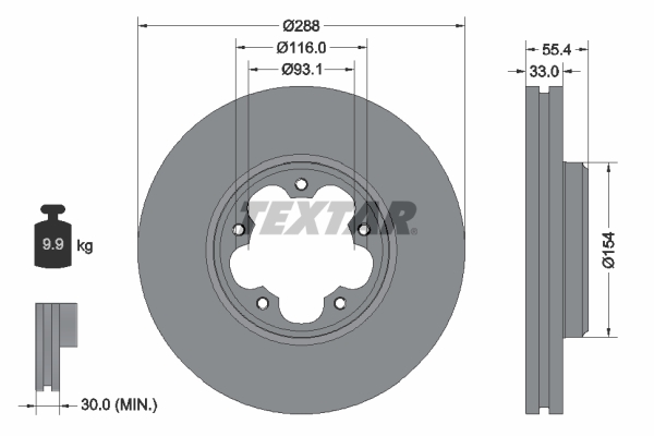 Disc frana TEXTAR 92320303
