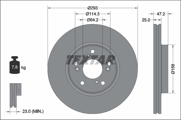 Disc frana TEXTAR 92321303