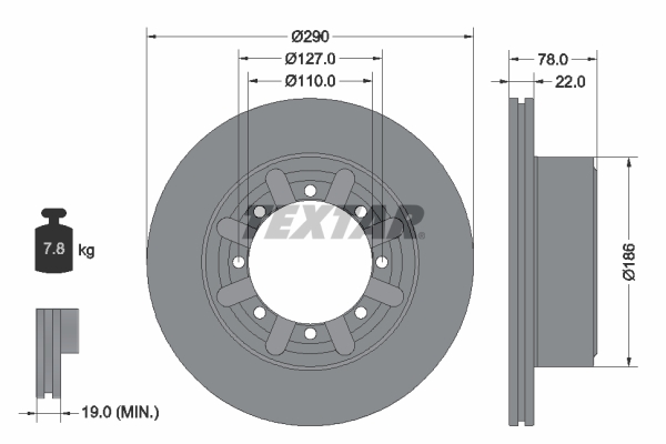 Disc frana TEXTAR 92322303