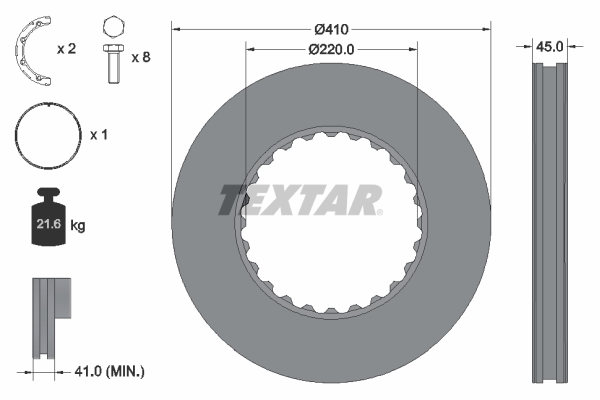 Disc frana TEXTAR 93322711