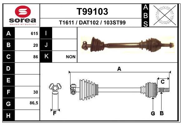 Planetara DACIA SOLENZA (B41_) 1.4 (B41A, B41B, B41C)  benzina 75 cai EAI T99103