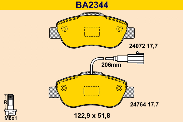 Placute frana BARUM BA2344