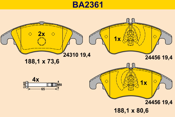 Placute frana BARUM BA2361