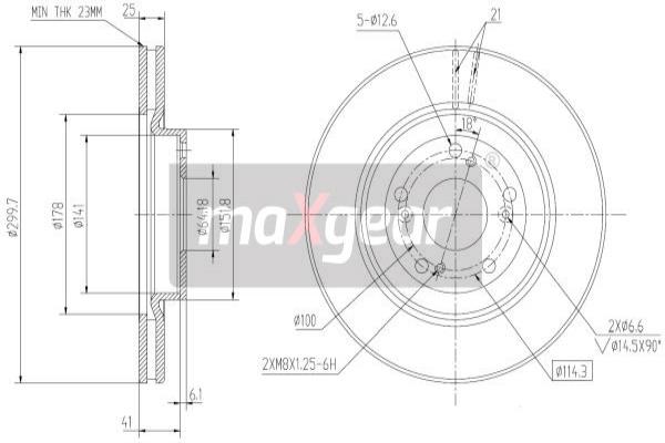 Disc frana MAXGEAR 19-2301