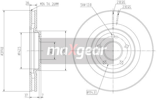 Disc frana MAXGEAR 19-2364