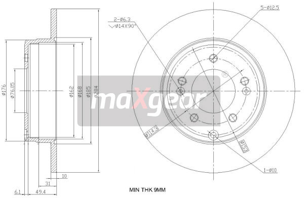 Disc frana MAXGEAR 19-2382