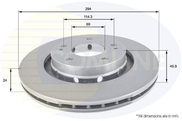 Disc frana COMLINE ADC0370V