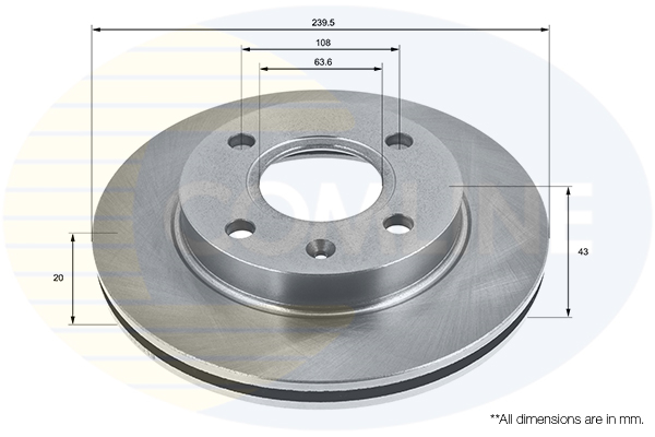 Disc frana COMLINE ADC0440V