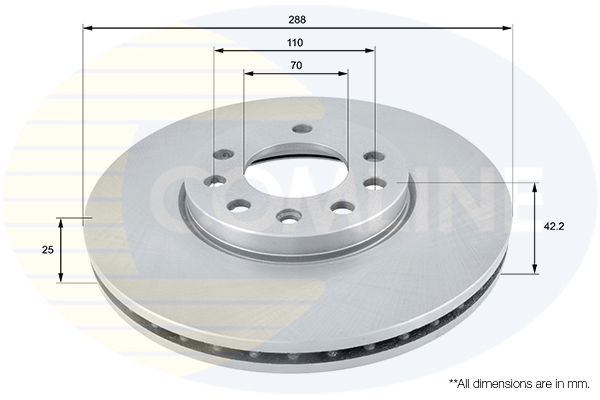 Disc frana COMLINE ADC1107V