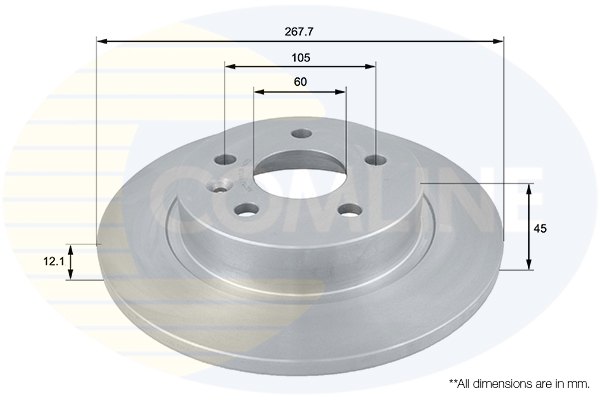 Disc frana COMLINE ADC1152