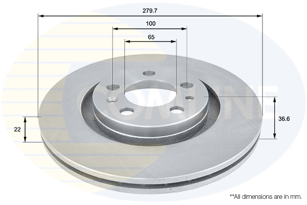Disc frana COMLINE ADC1408V