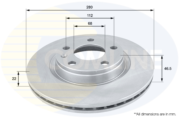 Disc frana COMLINE ADC1412V
