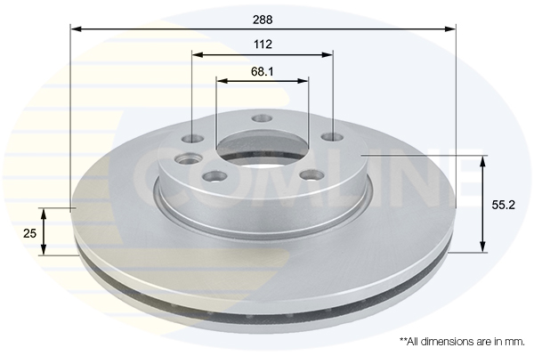 Disc frana COMLINE ADC1418V