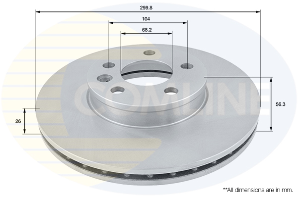 Disc frana COMLINE ADC1430V