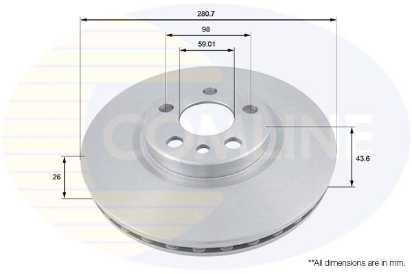 Disc frana COMLINE ADC1522V