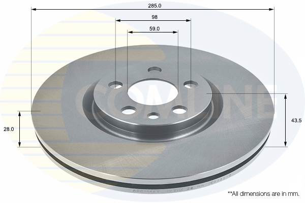 Disc frana COMLINE ADC1546V