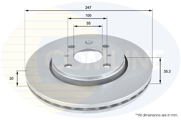 Disc frana COMLINE ADC1561V