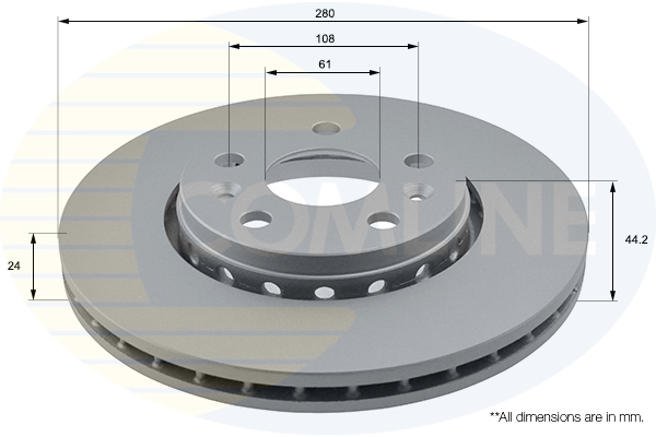 Disc frana COMLINE ADC1593V