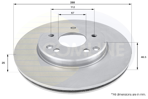 Disc frana COMLINE ADC1603V