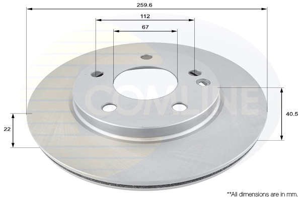 Disc frana COMLINE ADC1605V
