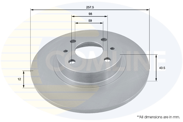 Disc frana COMLINE ADC1802