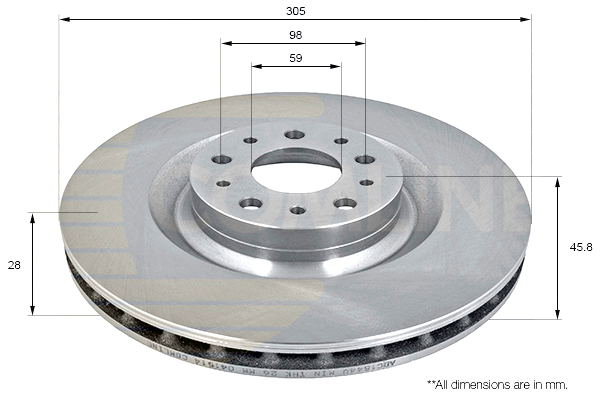 Disc frana COMLINE ADC1844V