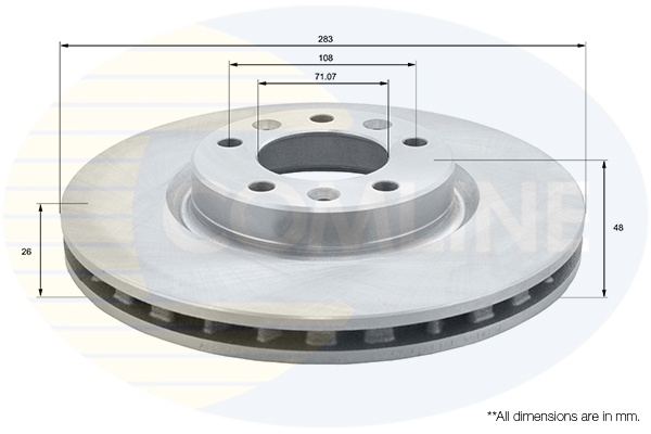 Disc frana COMLINE ADC2725V