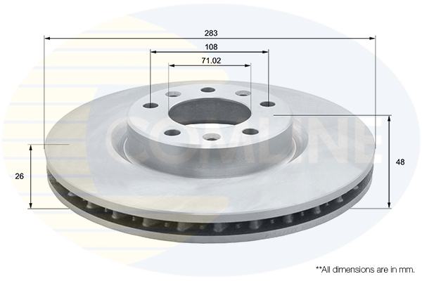 Disc frana COMLINE ADC2727V