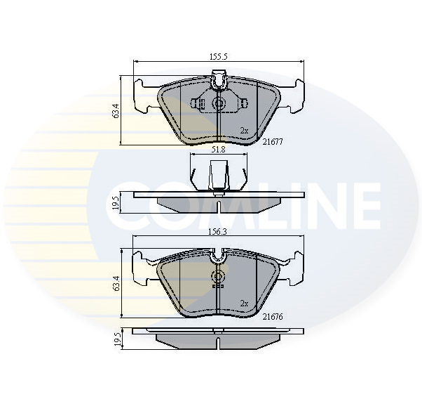 Placute frana COMLINE CBP01010