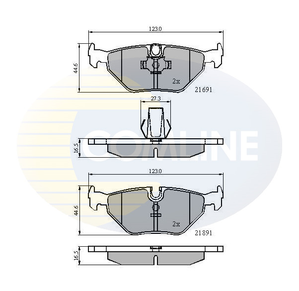 Placute frana COMLINE CBP01011