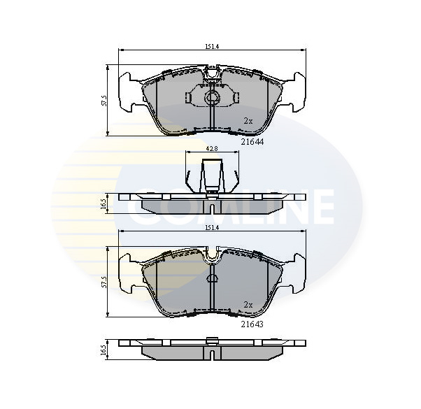 Placute frana COMLINE CBP01023