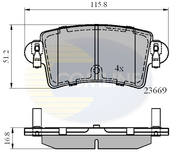 Placute frana COMLINE CBP01036