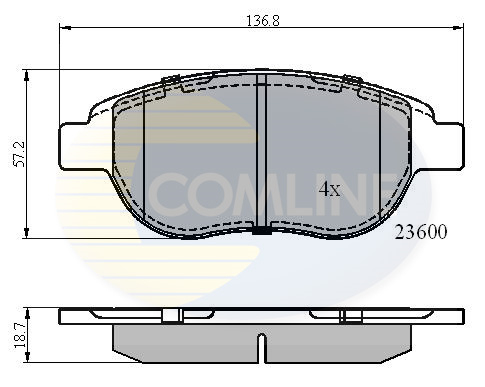 Placute frana COMLINE CBP01038