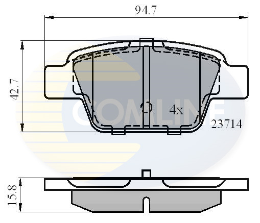 Placute frana COMLINE CBP01039