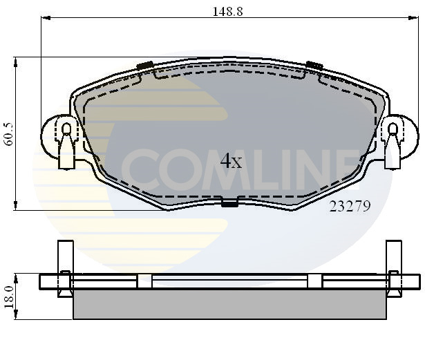 Placute frana COMLINE CBP01110