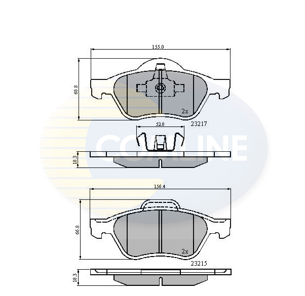 Placute frana COMLINE CBP01115