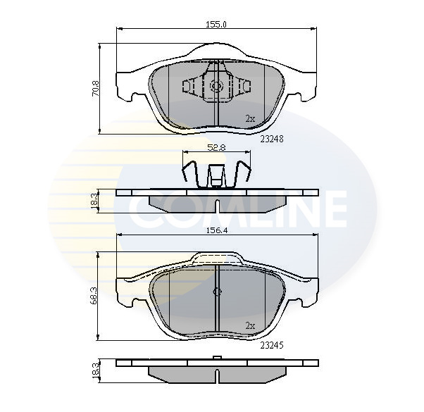 Placute frana COMLINE CBP01116