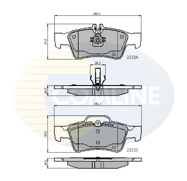 Placute frana COMLINE CBP01118
